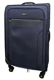 Валіза велика Worldline Airtex 616 жаккард-поліестер L Темно-синій
