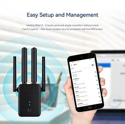 Усилитель сигнала Wi-Fi ретранслятор, репитер, точка доступа PIX-LINK LVWR42Q 220V, 300Mbps, 2.4GHz - мініатюра 5