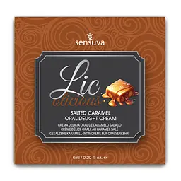 Пробник гелю для минету Sensuva Lic-o-licious Salted Caramel (6 мл)