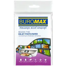 Фотопапір Buromax глянцевий 10х15 см 260 г/м² 100 аркушів (BM.2230-7100)