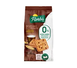 Печиво Florbu Desayuno 5 Cereales 0% azúcares без цукру 340 г