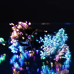Гірлянда Кінський хвіст Мішура 960 LED 16 ниток 3 м зелена, мультиколор GarlandoPro D960L3MGML - мініатюра 8