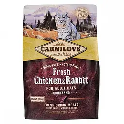 Корм сухий для дорослих котів Carnilove Fresh Chicken and Rabbit for Adult cats з куркою та кроликом 2 кг