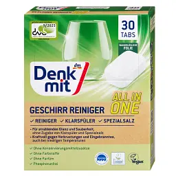 Таблетки для посудомийної машини DenkMit Nature, 30 шт