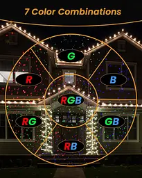 Вуличні світлодіодні лазерні гірлянди Enjoyedled Christmas Laser Lights, RGB - мініатюра 3