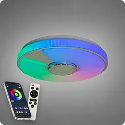 Люстра світлодіодна 517 Dlight RGB з пультом і колонкою 70Вт Білий (02150)