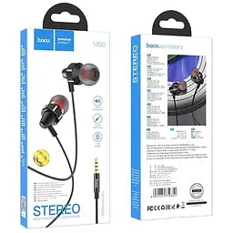 Навушники Hoco M90 Delight wired 3.5 mm чорні 6931474759351 - мініатюра 4
