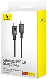 Кабель Baseus Unbreakable Series Fast Charging Cable Type-C to Type-C 100W 1m P10355800111-00 Black - мініатюра 4