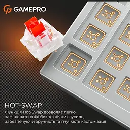Клавіатура дротова GamePro Genesis Joker Outemu Red Swithes USB Gray (MK124G) - мініатюра 10