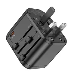 Зарядний пристрій Hoco AC15 2 USB/ Type-C 20W чорний - мініатюра 6