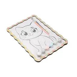 Картина по номерах "Котик" Puz-22945 формат А4 пензлик, фарби, кріплення для стіни - мініатюра 3