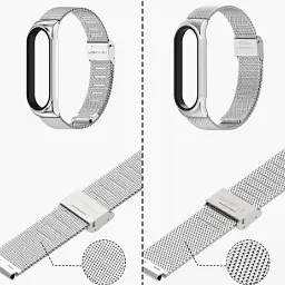 Ремінець до фітнес браслета BeCover Metal для Xiaomi Mi Smart Band 7 Gold (707495) - мініатюра 2