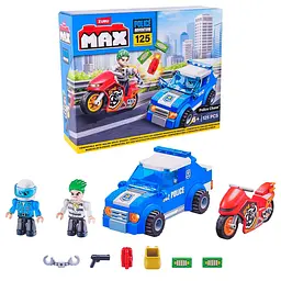 Конструктор Zuru Max City Поліцейська машина та мотоцикл з мініфігурками (83164)