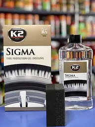 Поліроль гуми гелевий K2 Gold Sigma 500мл з губкою - мініатюра 2
