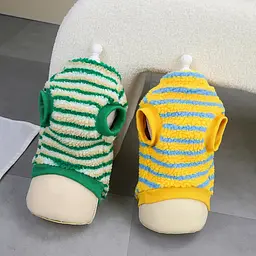 Флісовий светр Derby Green Stripe для собак, котів і цуценят - мініатюра 6