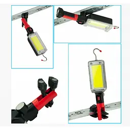Ліхтар акумуляторний X-Balog BL-8859-B COB з магнітом і гачком для підвішування 2 АКБ 18650 - мініатюра 6