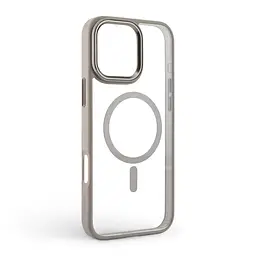 Чехол Apple iPhone 16 Pro Max, Unit MagSafe, серый, прозрачный, магсейф, ударопрочный, магнитный, панель-накладка с поддержкой MagSafe, с поддержкой беспроводной зарядки, TPU+PC, защита всего корпуса, ударопрочный, ArmorStandart (ARM78714) - мініатюра 2