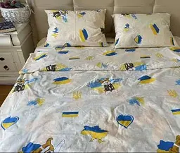 Комплект постільної білизни Ecotton полуторний 150х215 см Пес Патрон бежевий (24125) - мініатюра 3