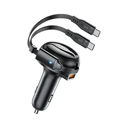 Зарядний пристрій Acefast 3xUSB 53W (2xUSB-C+USB-A) + cable USB-C 2in1 B13 (6974316282921) - мініатюра 3