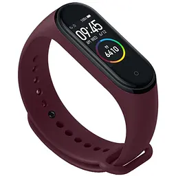 Ремінець силіконовий для Xiaomi MI Band 3/4 [Marsala] [40299] - мініатюра 1
