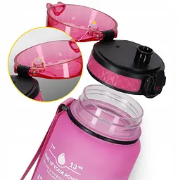 Пляшка для води спортивна 4FIZJO 1000 мл 4FJ0630 Pink/Sky Blue (P-5905973400770) - мініатюра 9