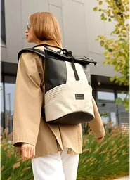 Жіночий рюкзак Sambag RollTop X чорно-сірий 41 х 27 х 18 см (24320130) - мініатюра 5
