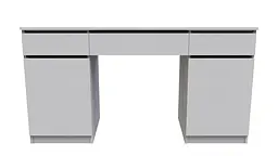 Стіл комп'ютерний Віто 2 Ferrum-decor 750x1400x500 ДСП Біле 16 мм (FRD-104830)