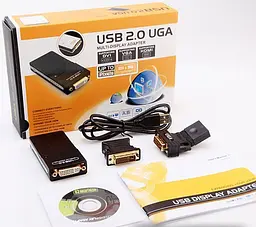 Конвертер USB на VGA/DVI/HDMI Адаптер (Півнішня USB-відеокарта)
