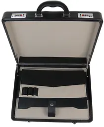 Чоловічий кейс дипломат з екошкіри Portfolio S1645431 Чорний - мініатюра 6