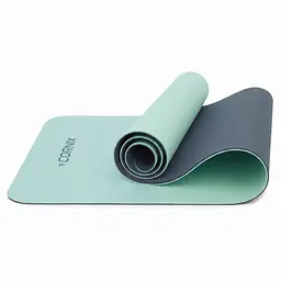 Килимок спортивний Cornix TPE 183 x 61 x 0.6 см для йоги та фітнесу XR-0492 Mint/Navy Blue