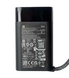 Блок живлення (зарядка) для ноутбука HP 65W (5V - 3A; 9V - 3А; 12V - 5A; 15V - 4.33А; 20V - 3,25А; USB Type-C) L04650-850/L45962-001 з плетеним кабелем, 65W, 3A, 3.25A, 4.3A, 5A, USB Type-C - мініатюра 2