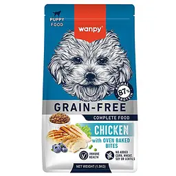 Сухий корм для цуценят Wanpy Puppy Grain Free Chicken Ванпі беззерновий з куркою 1.5 кг