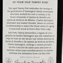 Портвейн Symington Family Estates Dow's 20 YO Tawny, червоний, солодкий, 20%, 0,75 л (8000009452668) - мініатюра 7