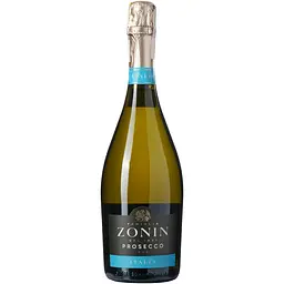 Вино ігристе Zonin Prosecco Spumante Brut DOC, біле, брют, 11%, 0,75 л