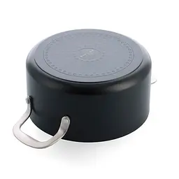 Каструля з кришкою KitchenAid АС, 20 см, 3,11 л, з керам покриттям, матовий чорний (CC010147-001) - мініатюра 2