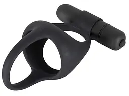 Віброкільце Black Velvets Cock Ball Ring 7 см чорний - мініатюра 2