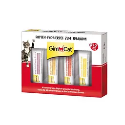 Бокс ювілейний з пастами для котів GimCat Pasten-Probierset Zum Jubilaum, 60 г (4 шт. × 15 г) - мініатюра 3