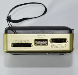 Радіоприймач з MP3 плеєром, Golon RX-2277 колір "Золото" від флешки з USB + Micro SD і акумулятором (ST) - мініатюра 3