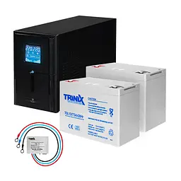Комплект резервного живлення: Kraft PSW1000VA/800W(LCD)24V UPS + гелева батарея 1800 Вт*год (42-00061-4)