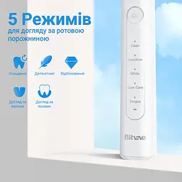 Електрична зубна щітка обертаюча з футляром Bitvae R2 8 насадок White - мініатюра 3