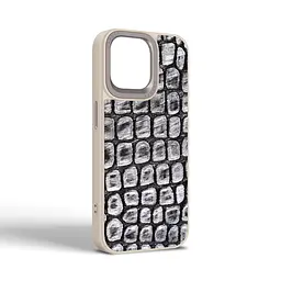 Кожаный чехол для Apple iPhone 14 Pro Max, Harder Kaiju Skin, серый, термополиуретан ТПУ + экокожа с эффектом текстуры монстра, панель, защита корпуса, противоударный, микрофибра, рамка вокруг камеры, защита всего корпуса, (ARM76868) - мініатюра 2