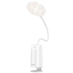 Настільна LED лампа Hoco HX10 Clip table lamp (1200mAh) White - мініатюра 7