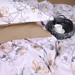 Дитячий комплект постільної білизни MirSon Поплін 00-2 Beige Flowers 110х140 см пісочний (2200009700231) - мініатюра 7
