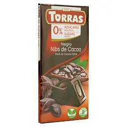 Шоколад чорний Torras з какао 52 % без цукру 75 г - мініатюра 2