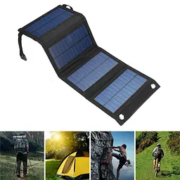 Складаний сонячний зарядний пристрій Solar Powerbank 20W MP04B Чорний - мініатюра 4
