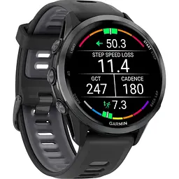Смарт-годинник Garmin Forerunner 970 Carbon Grey DLC Titanium with Black Case and Black/Translucent Whitestone Band (010-02969-10) [137229] - мініатюра 2
