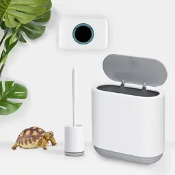 Набір аксесуарів для ванної кімнати МВМ My Home MVM-28 білий з сірим (MVM-MH-28 WHITE/GRAY) - мініатюра 4