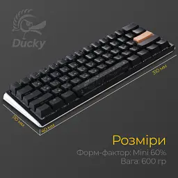 Клавіатура Ducky One 3 Mini Cherry MX Red RGB Black (DKON2161ST-RUAPXCLAWSC1) UA [125715] - мініатюра 5