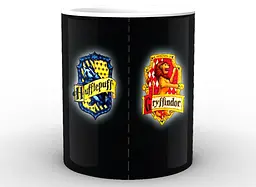Кружка GeekLand Harry Potter Гаррі Поттер Факультети Хогвартса HP.02.013 Чорний Білий - мініатюра 2