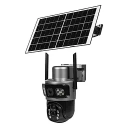 IP PTZ-відеокамера автономна з 4G та сонячною панеллю 3Mp+3Mp Light Vision VLC-9430IG/2C3S (Solar) f=4mm, на акумуляторних батареях (75-00291)